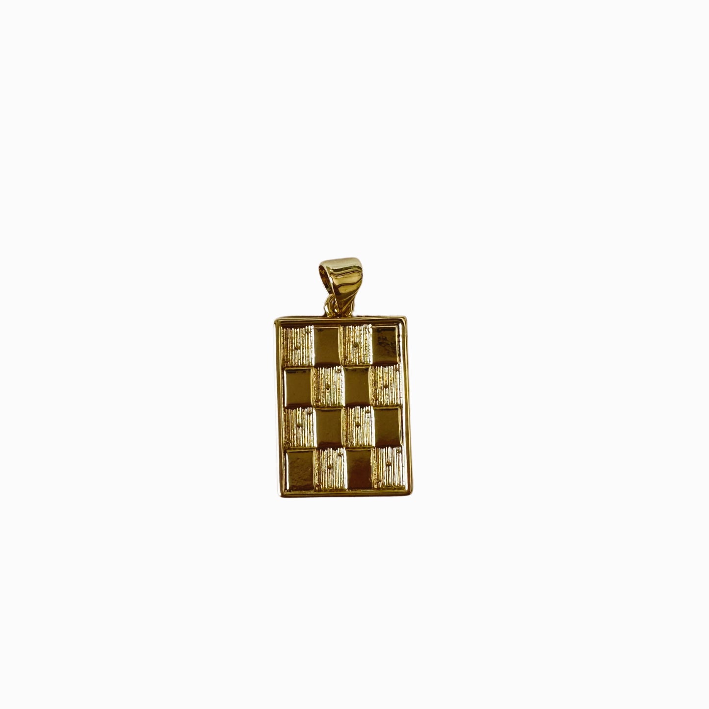 CHECKERED CHARM PENDANT
