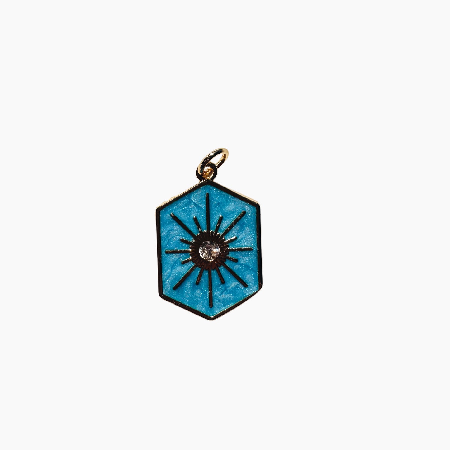 BLUE SUNBURST CHARM