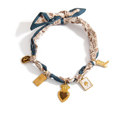 OUTLAW SCARF CHARM NECKLACE