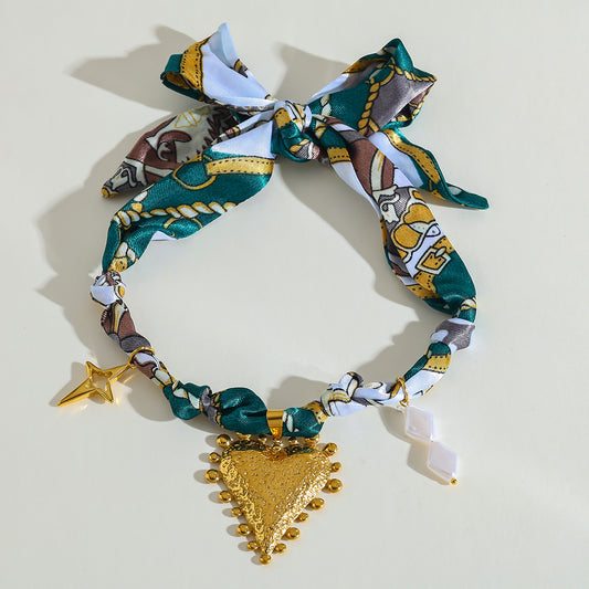CELESTE SCARF CHARM NECKLACE